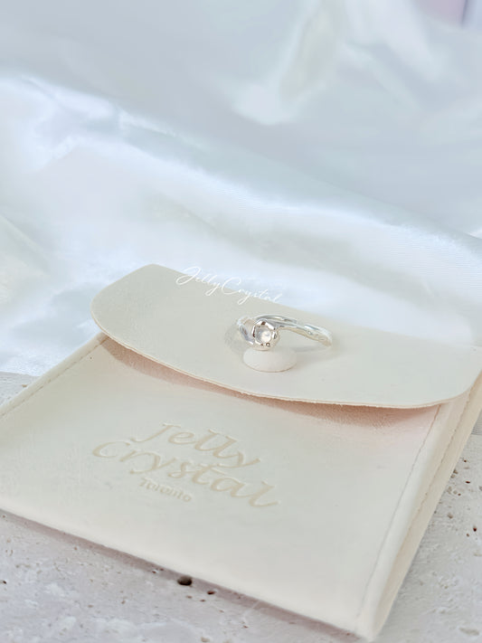 Texture White Agate in Sterling Silver