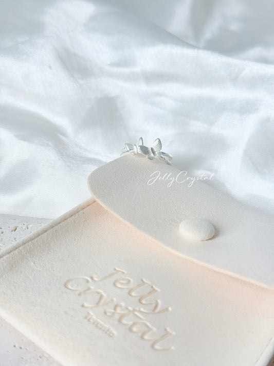 Double Butterfly Sterling Silver Ring