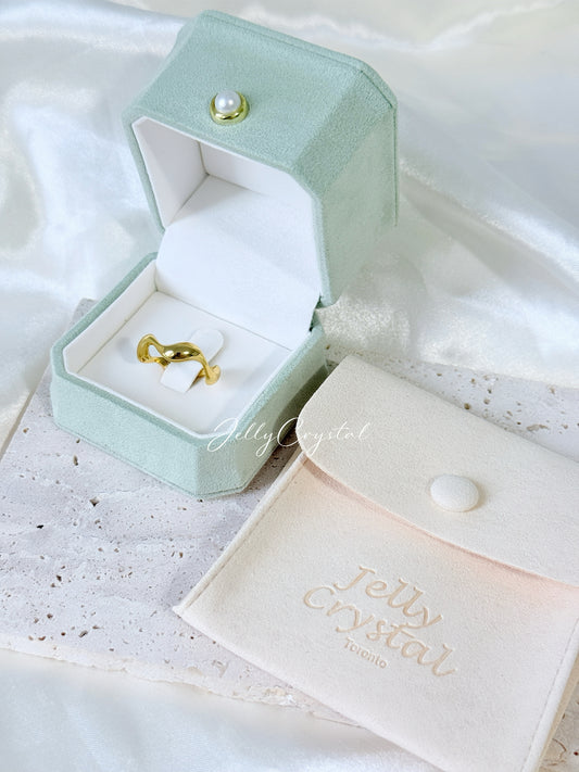 Wave Band Ring (Silver / Gold)