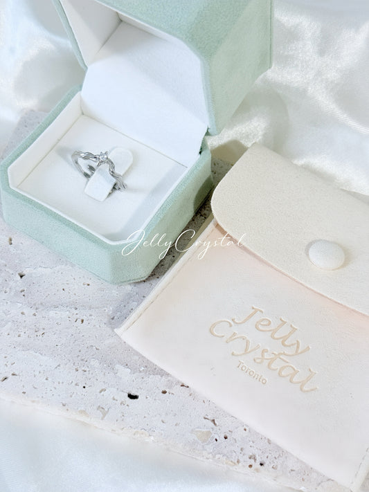 Sculpted Zircon Flow Sterling Silver Ring(Black/Clear)