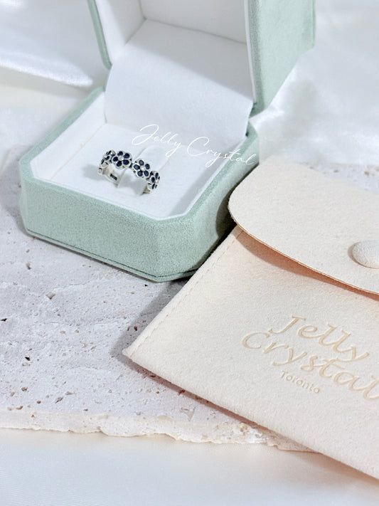 Black Flower Sterling Silver Ring