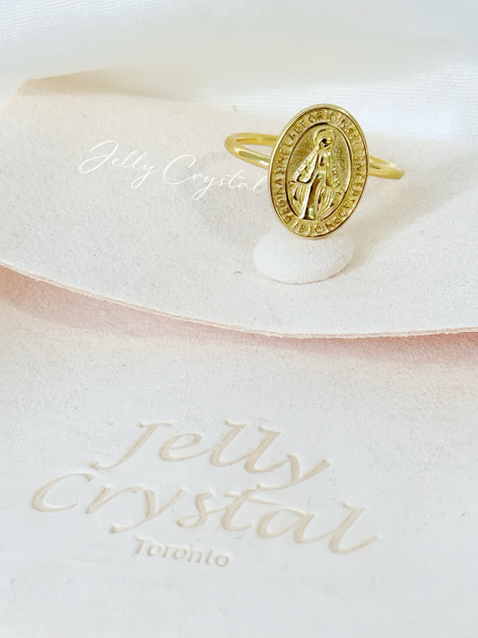 Virgin Mary Gold Ring