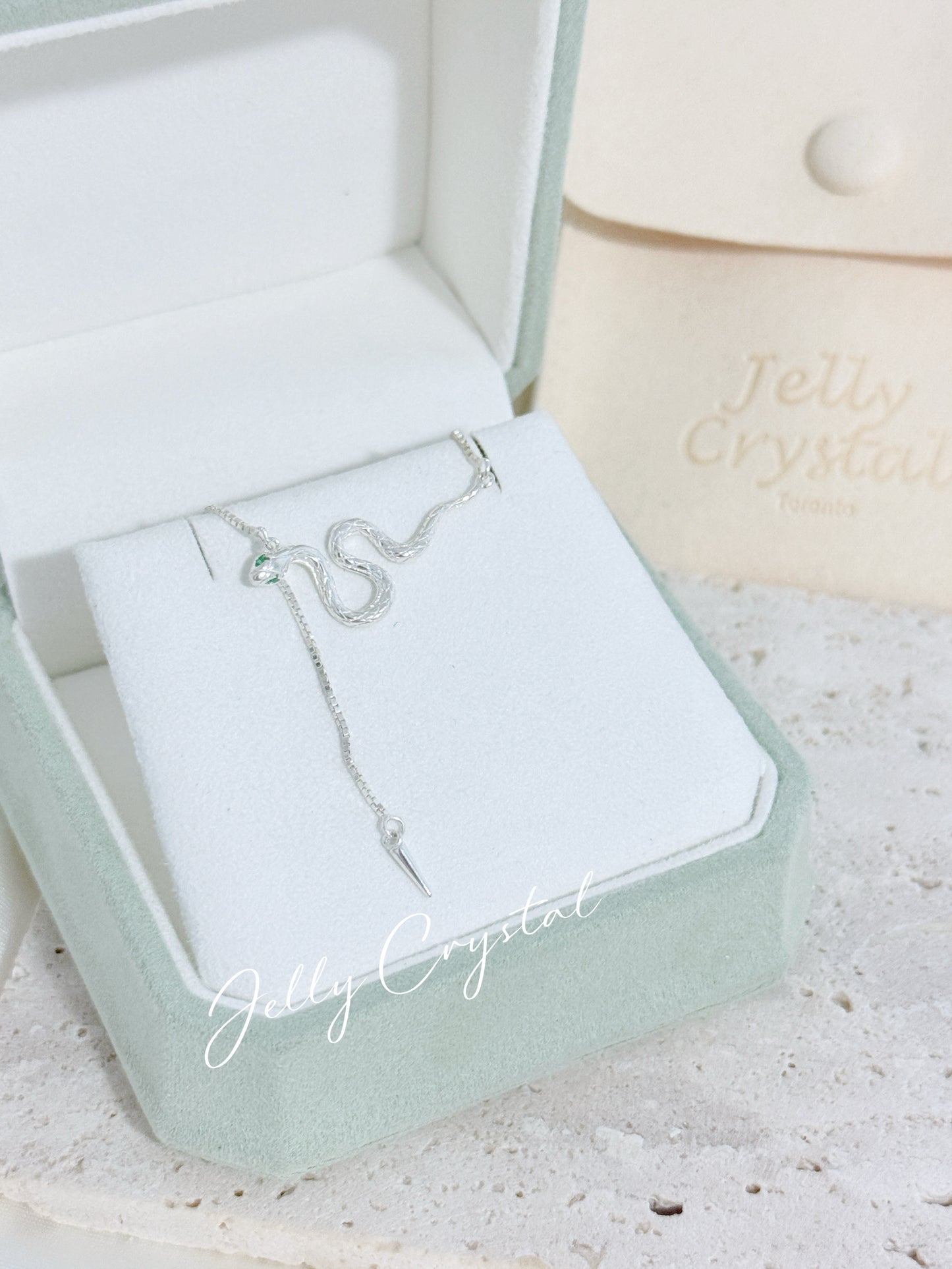 Snake Lariat Sliver Necklace