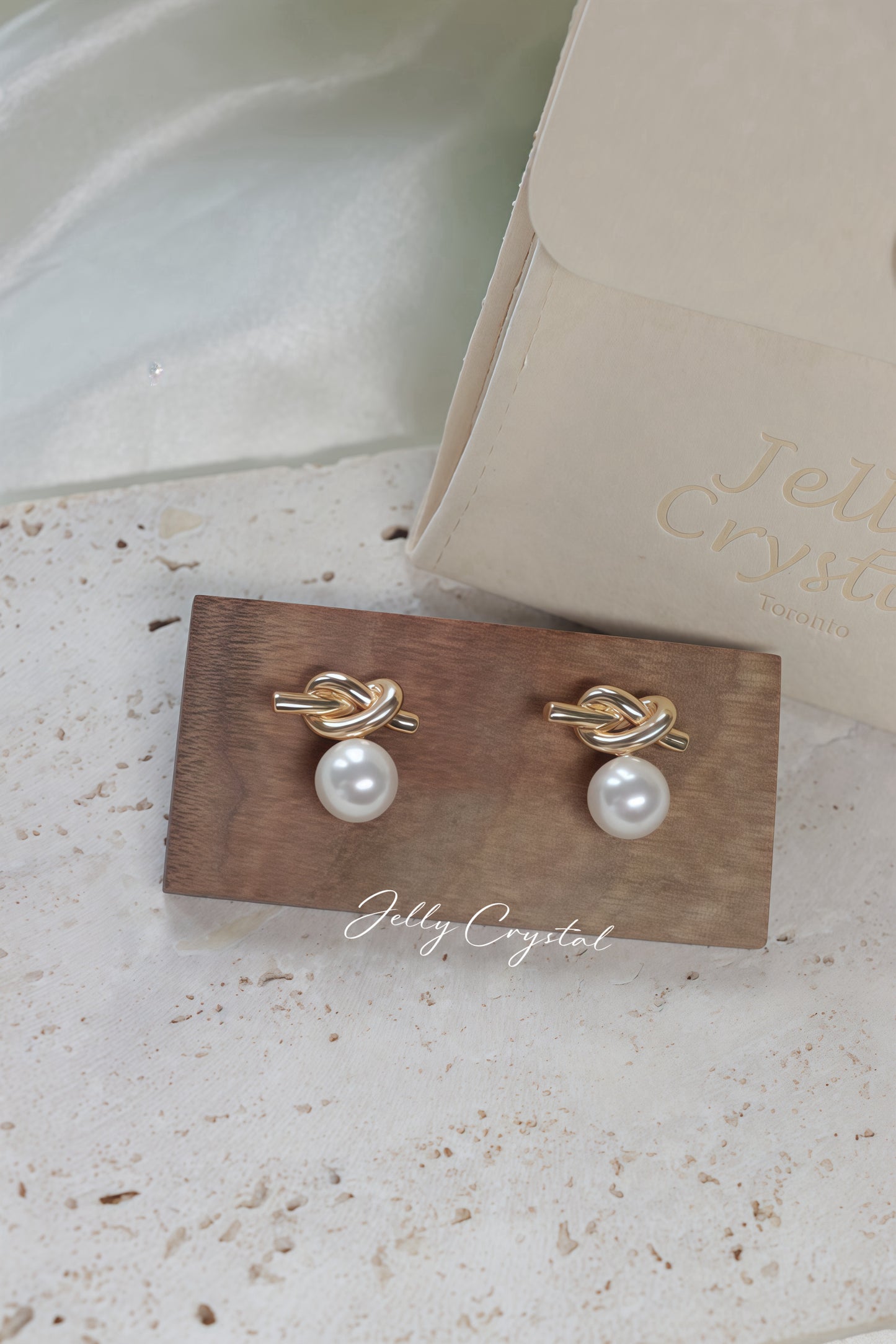 Knot Swarovski Pearl in Sterling Silver(18k Gold-Plated)-2 colors