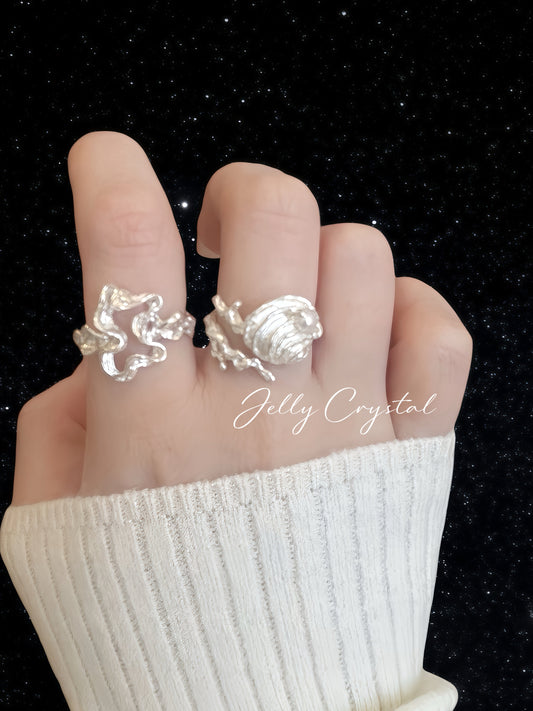 Seashell Whisper Silver Ring
