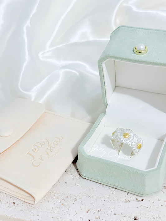 Daisy Chain Ring in Sterling Sliver