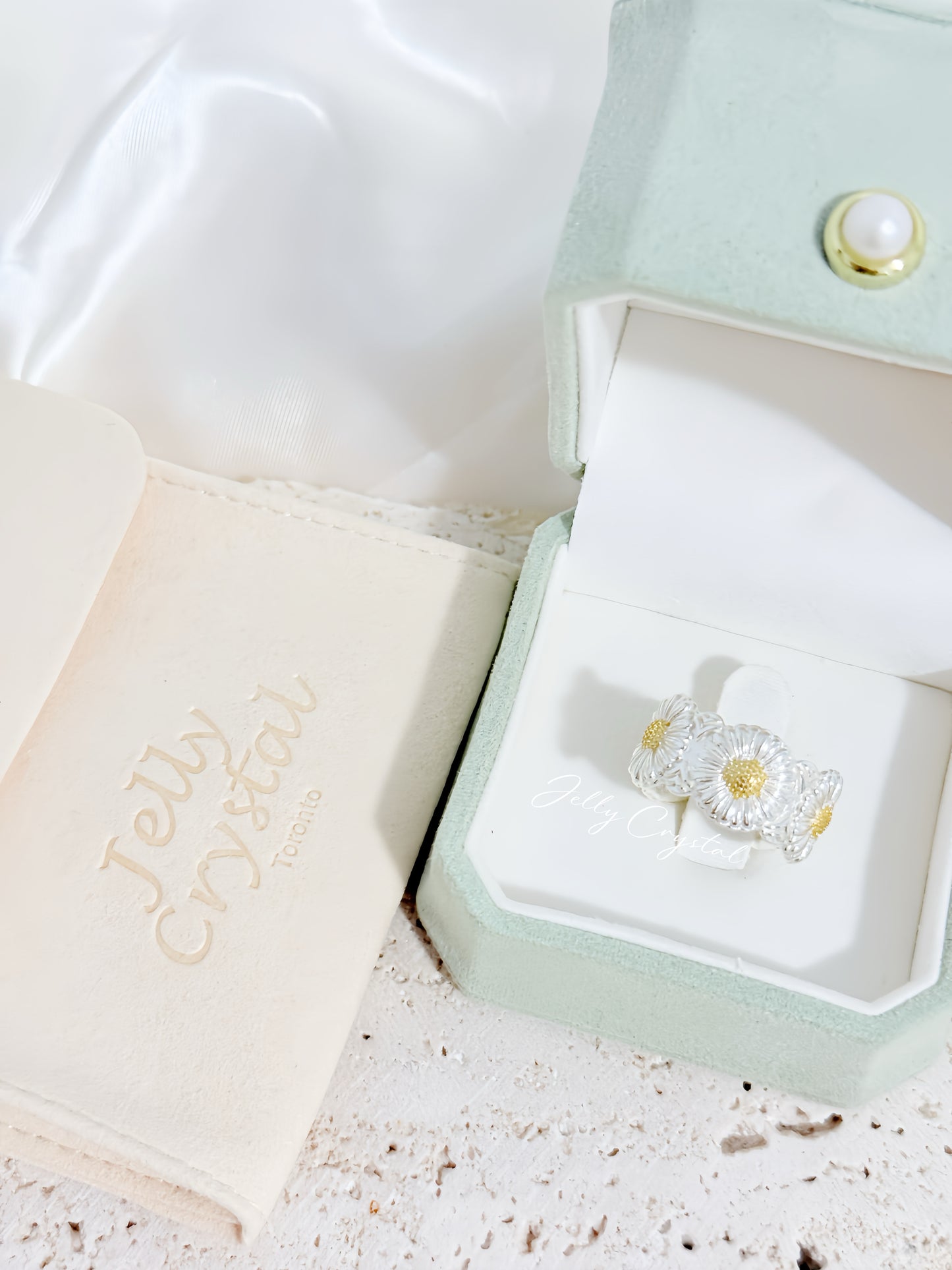 Daisy Chain Ring in Sterling Sliver