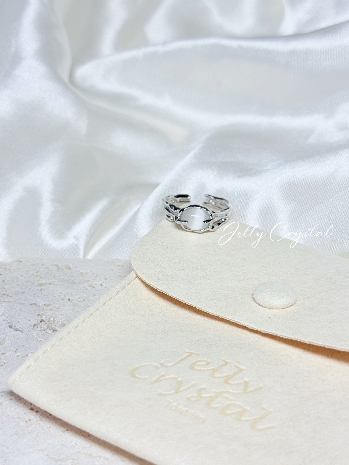 Dual-Claw Chrysoberyl Ring in sterling silver