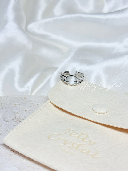 Dual-Claw Chrysoberyl Ring in sterling silver