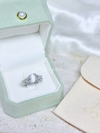 Dual-Claw Chrysoberyl Ring in sterling silver