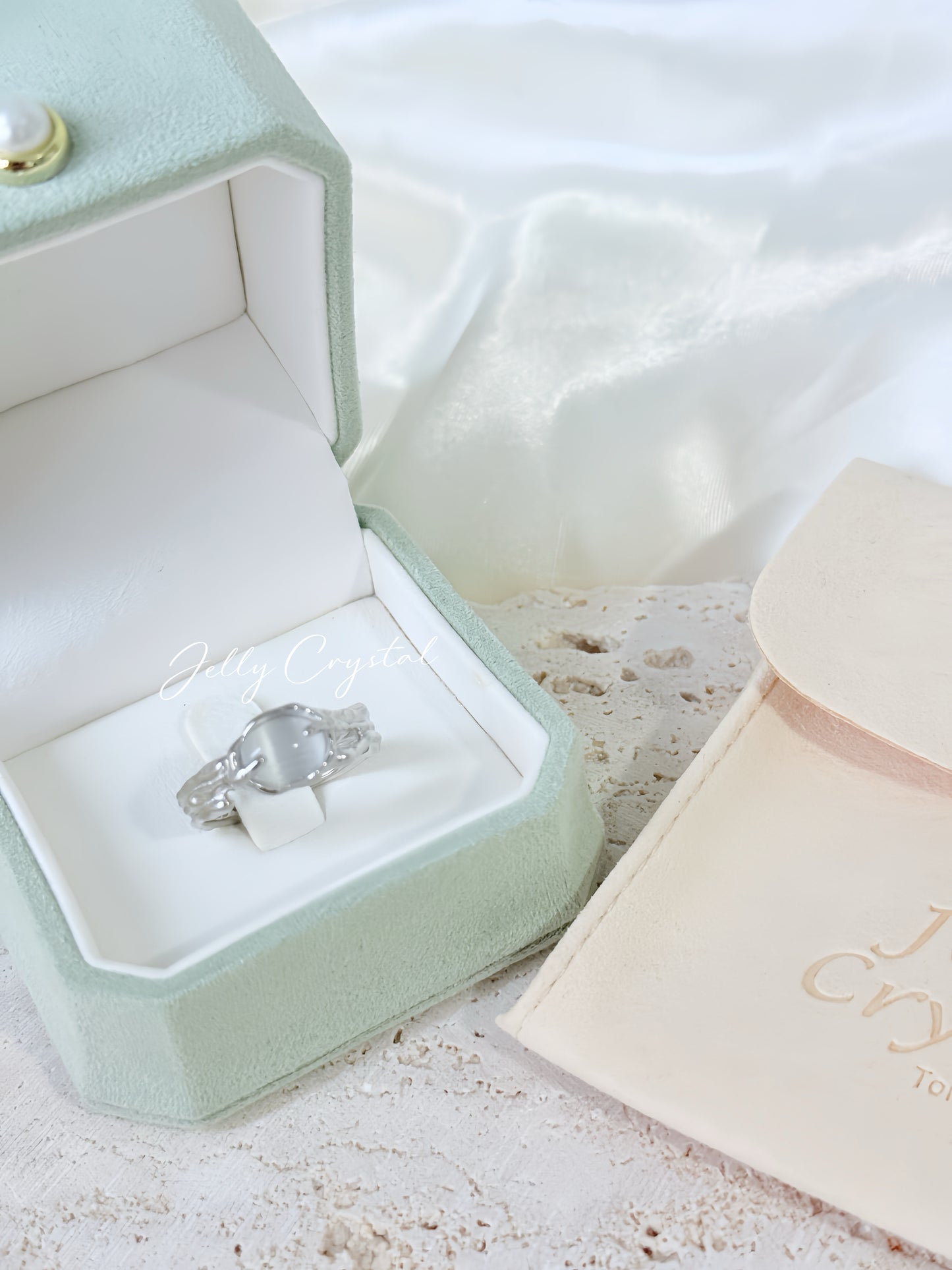 Dual-Claw Chrysoberyl Ring in sterling silver