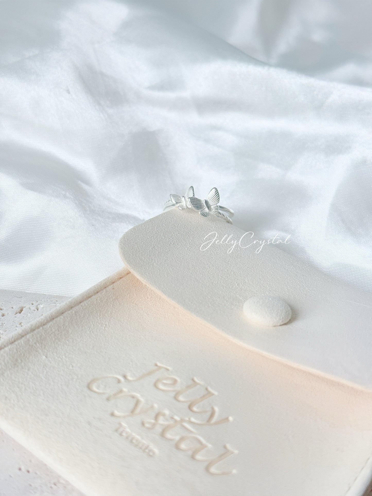 Double Butterfly Sterling Silver Ring