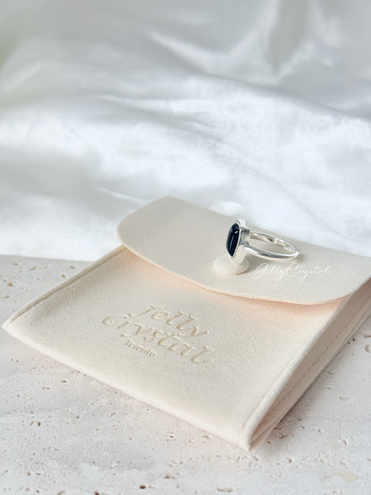Square Black Onyx Sterling Silver Ring