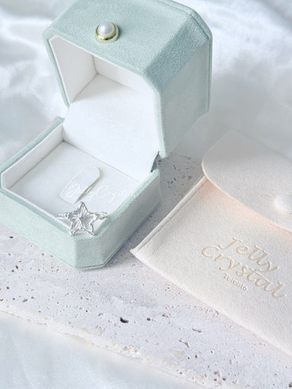 Dainty Hollow Star Sterling Silver Ring