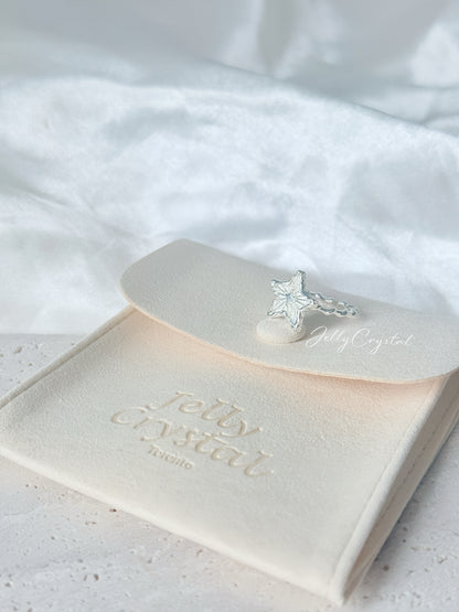 Dainty Hollow Star Sterling Silver Ring