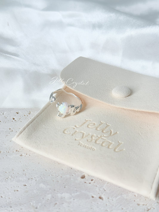 Opal Snake Sterling Silver Ring