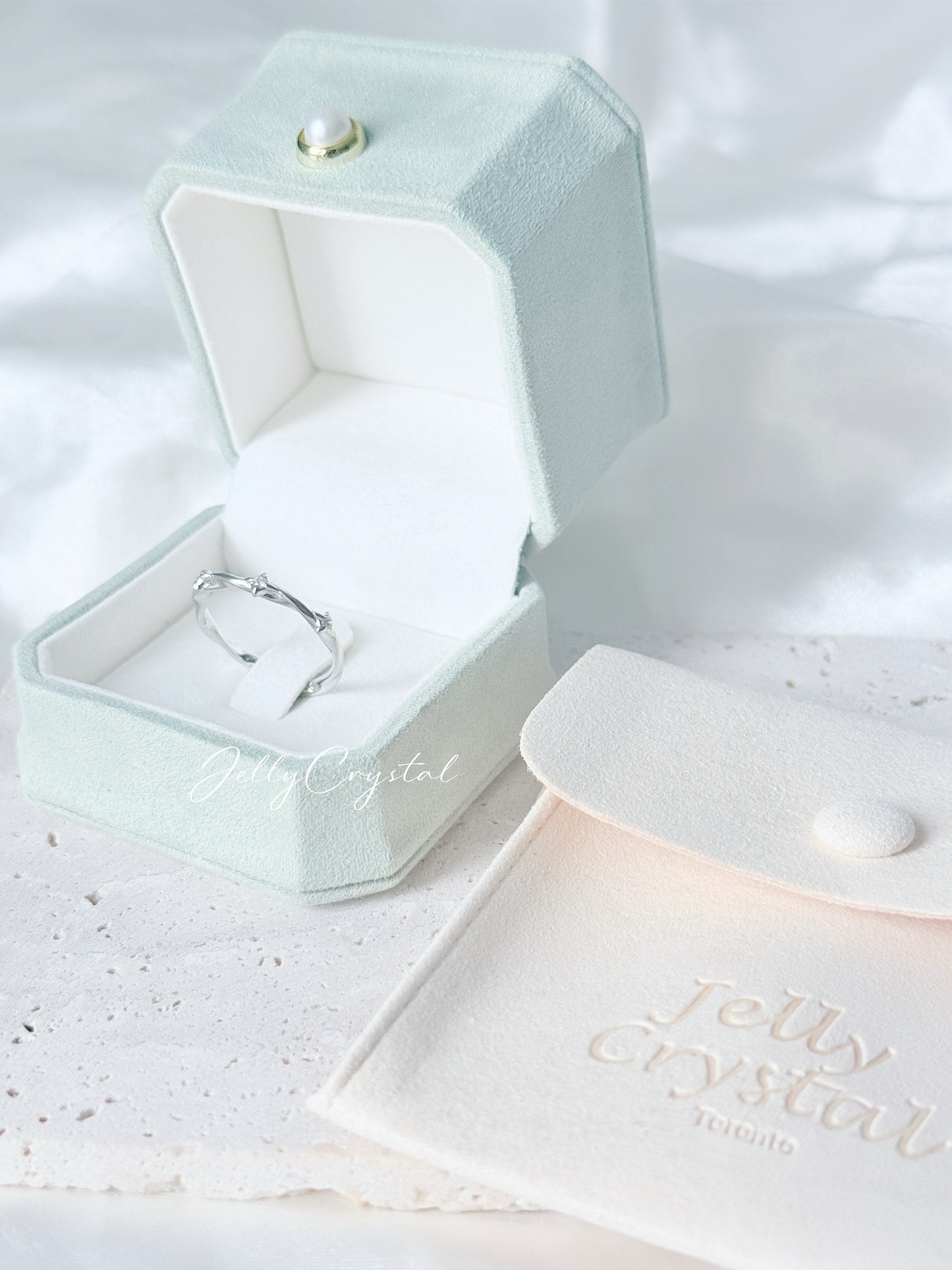 Dainty Three-Stone Zircon Ring