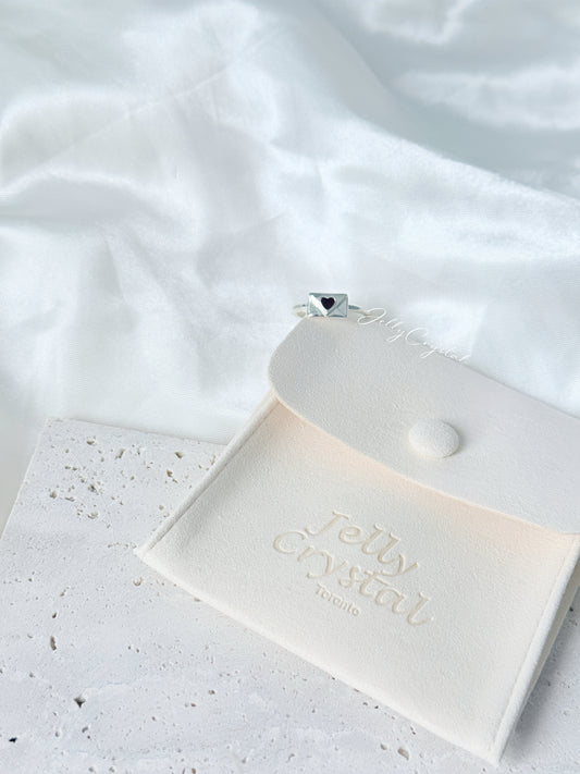 Envelope Heart Sterling Silver Ring