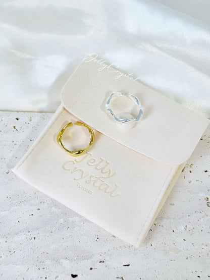 Wave Band Ring (Silver / Gold)