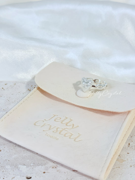 Heart Micro Pave Sterling Silver Ring