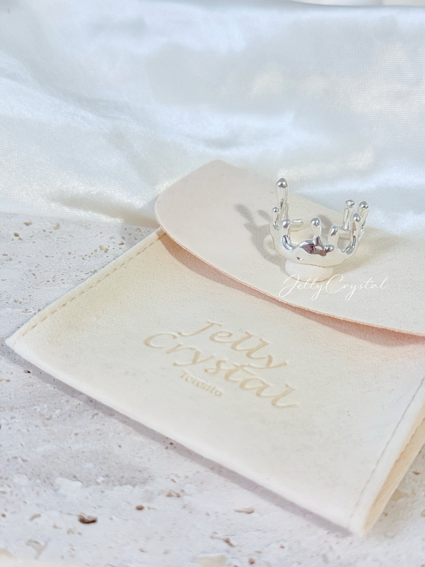 Wide Fluid Drop Sterling Silver Ring