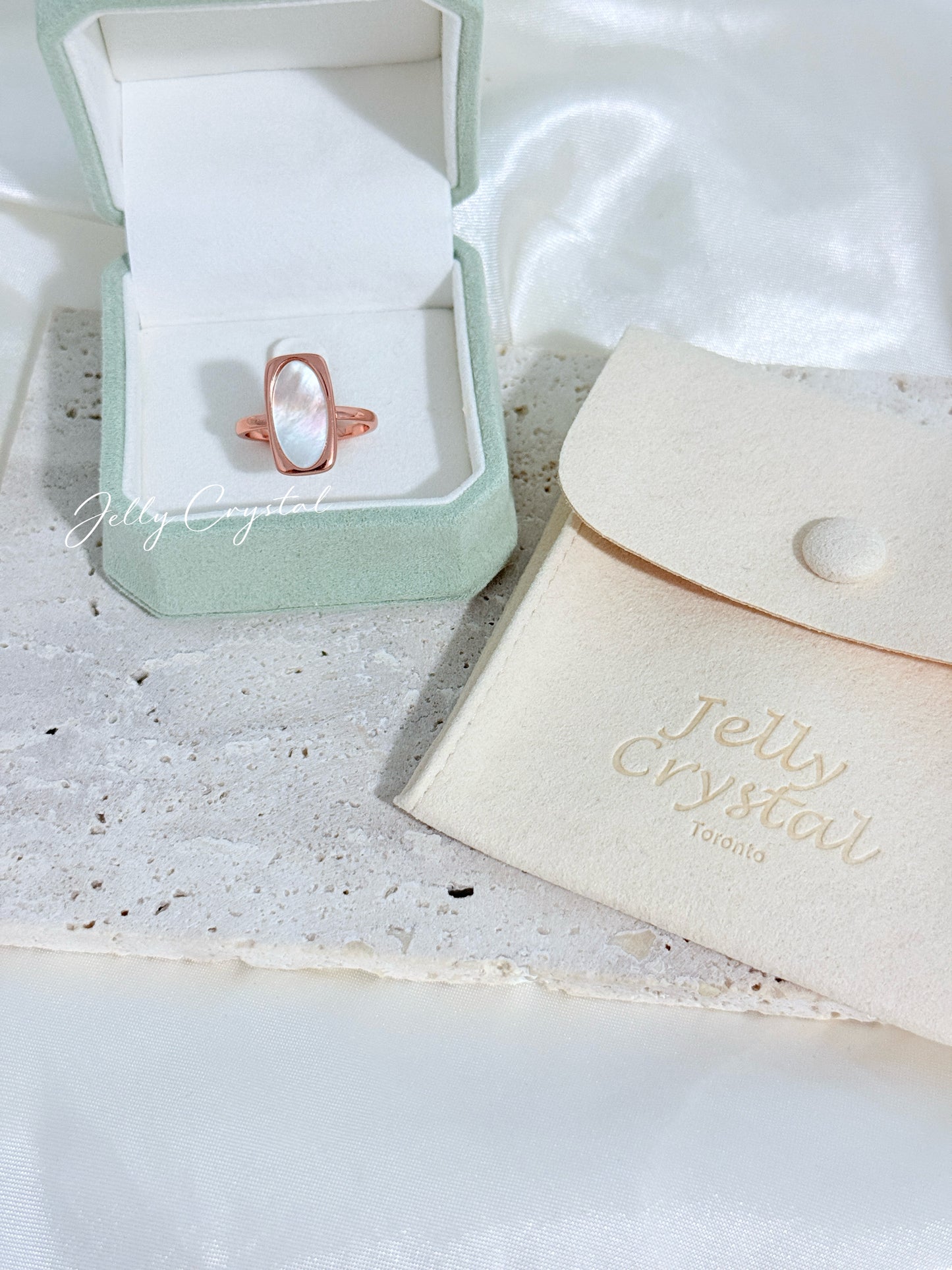 Oval Shell Rose Gold Ring