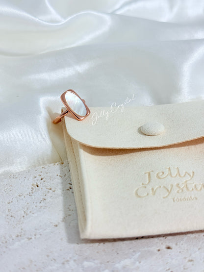 Oval Shell Rose Gold Ring