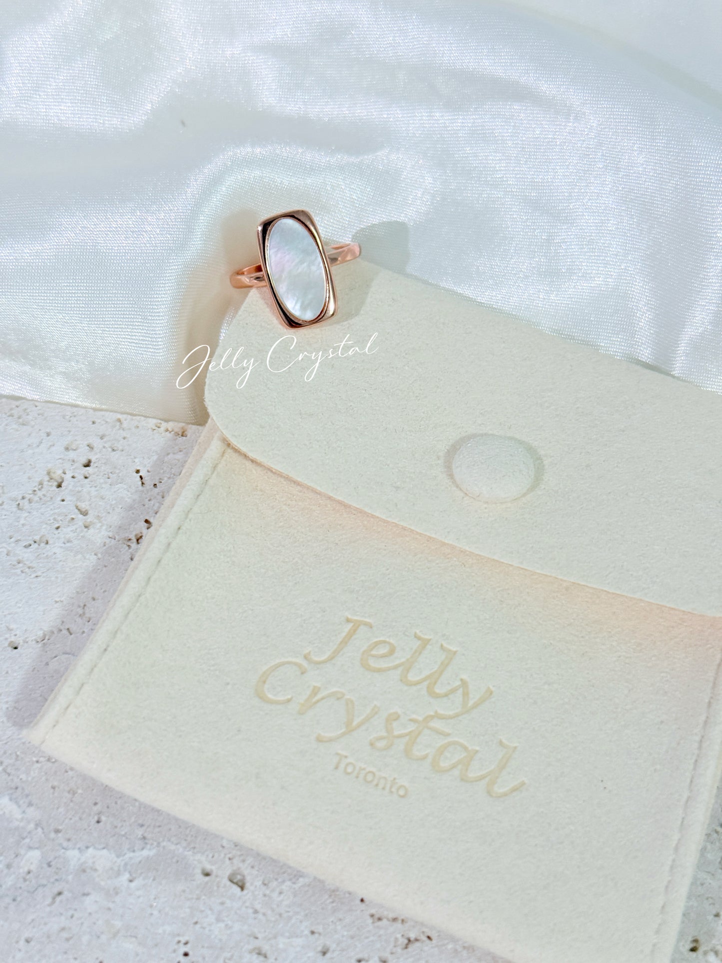 Oval Shell Rose Gold Ring