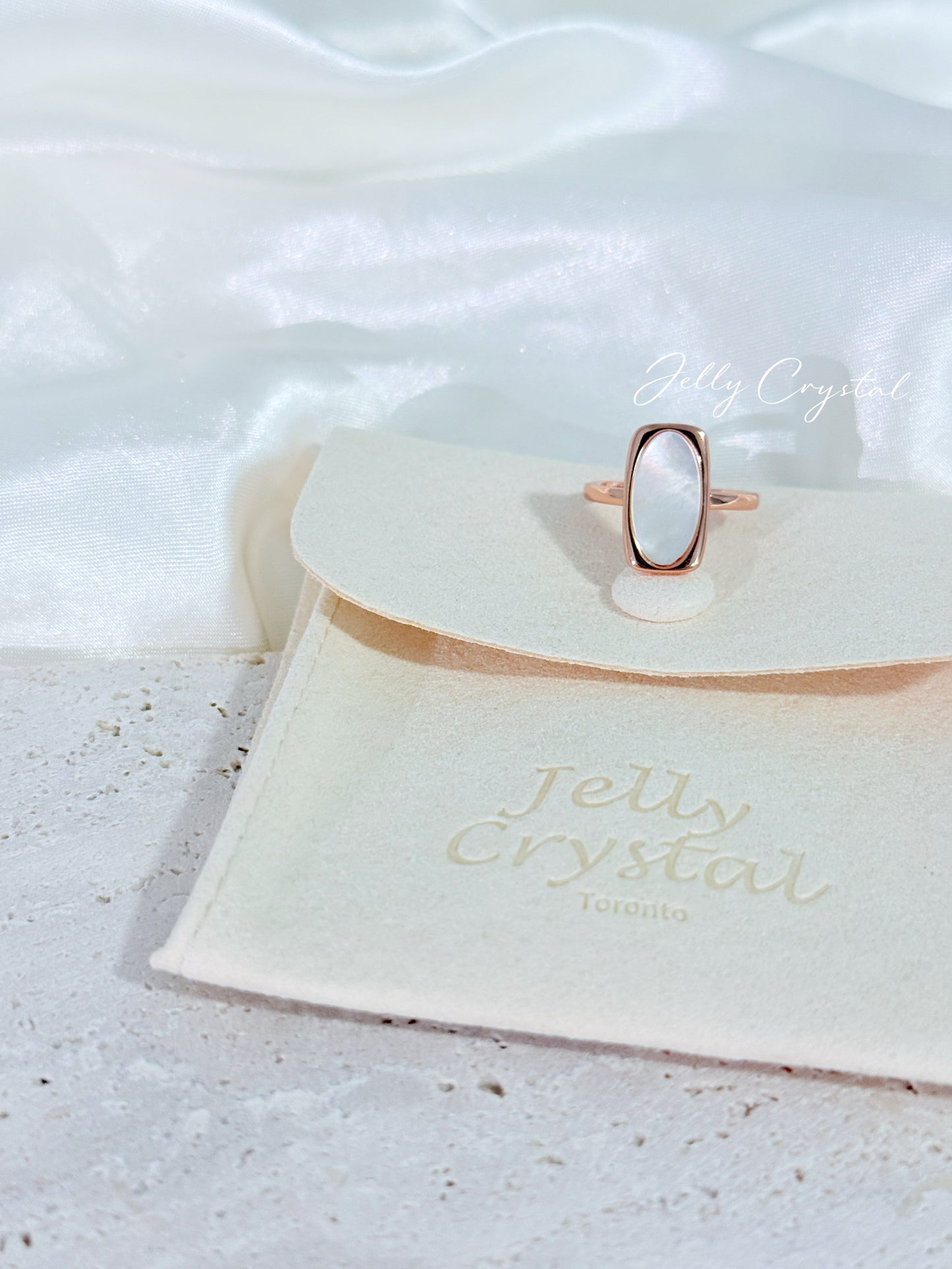 Oval Shell Rose Gold Ring