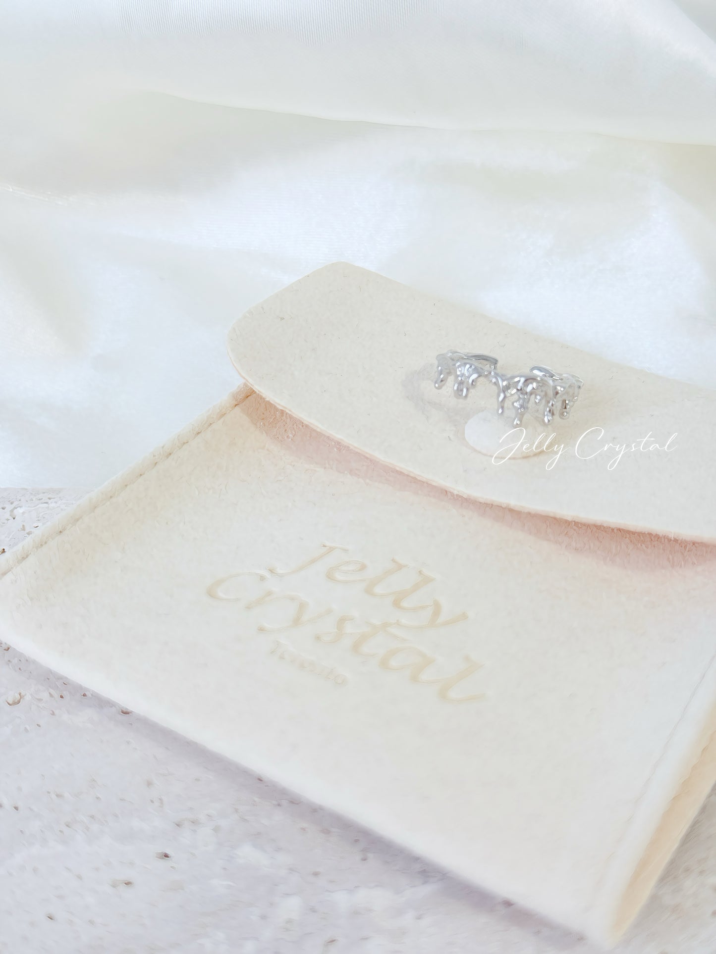 Wide Fluid Drop Sterling Silver Ring