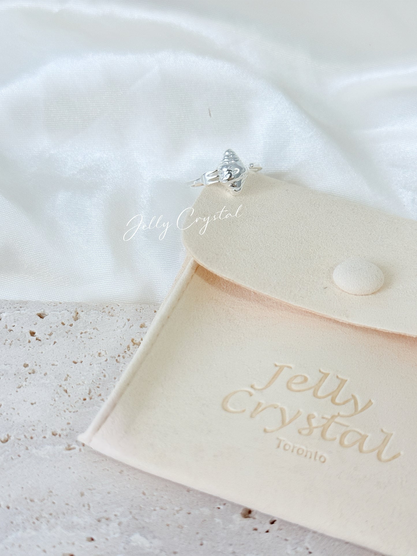 Crossiant Silver Ring