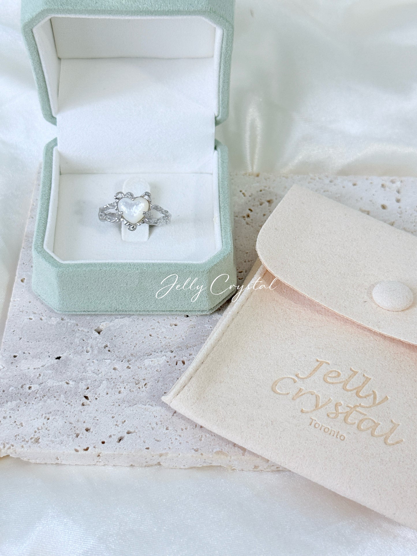 Heart Shell Silver Ring