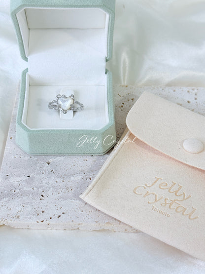 Heart Shell Silver Ring