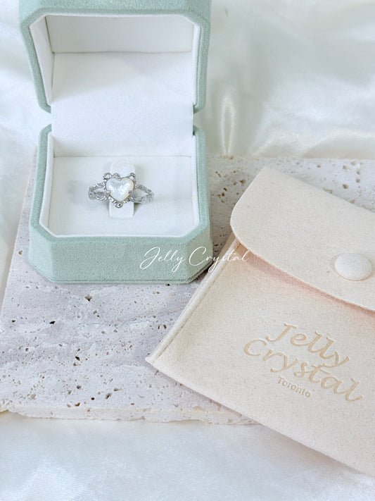 Heart Shell Silver Ring