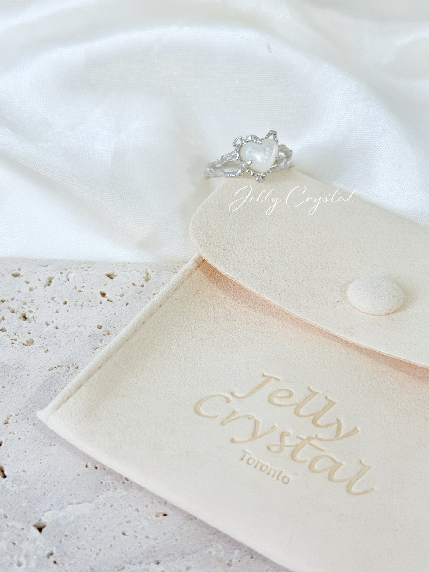 Heart Shell Silver Ring