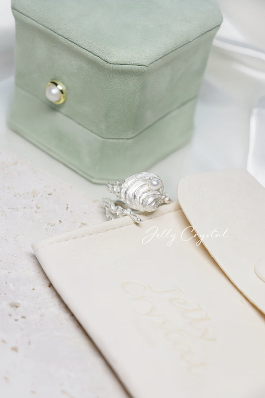 Seashell Whisper Silver Ring