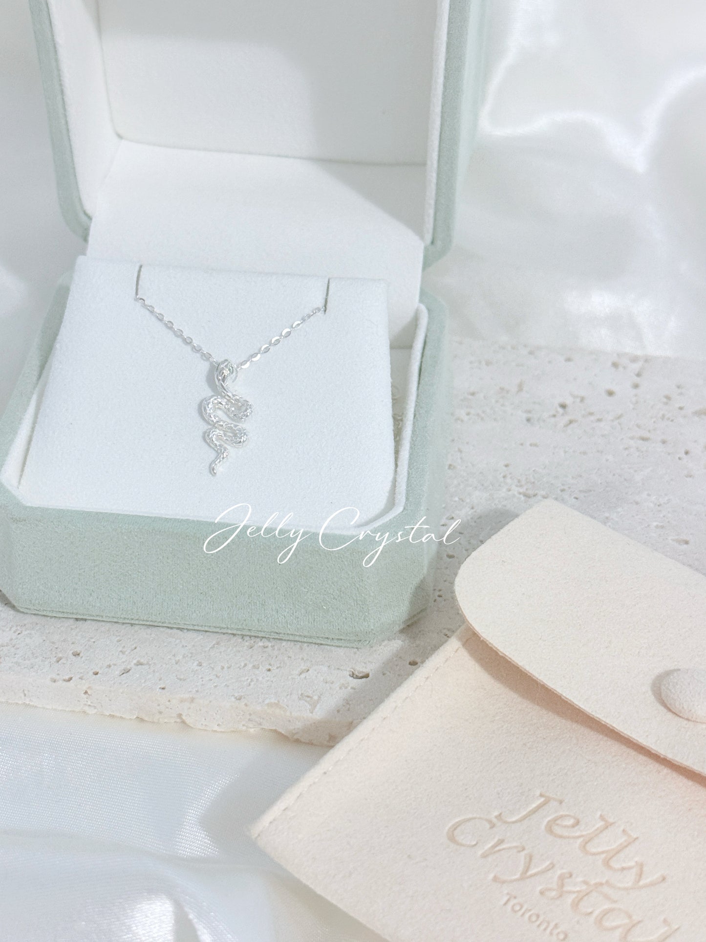 Snake Pendant Silver Necklace