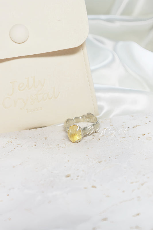 Handcrafted Vintage Citrine Silver Ring