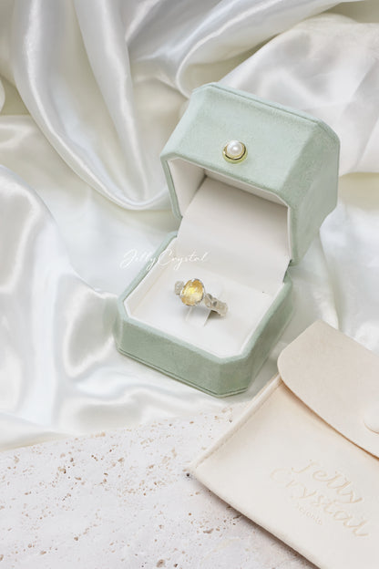 Handcrafted Vintage Citrine Silver Ring