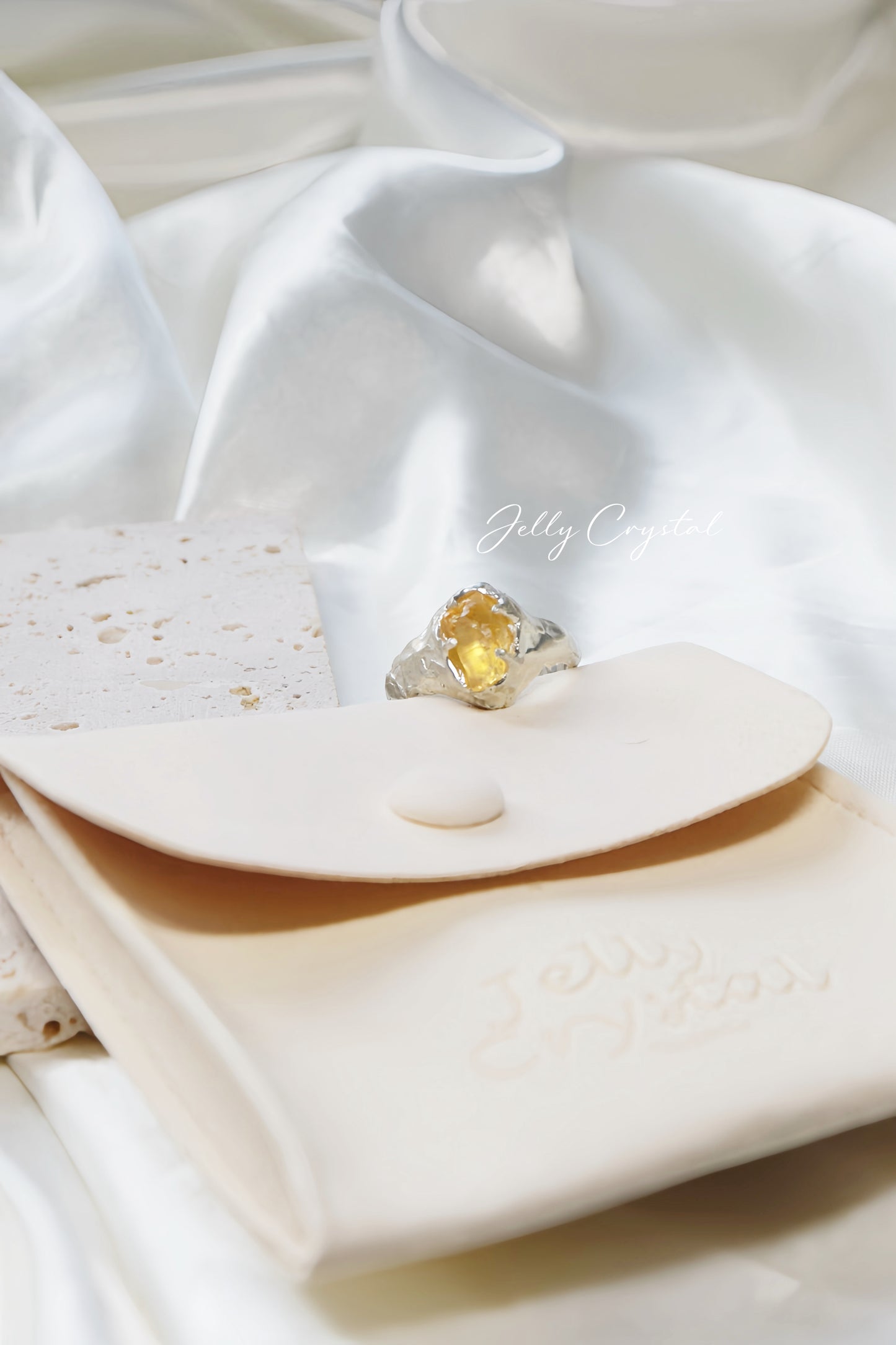 Natural Citrine Silver Ring