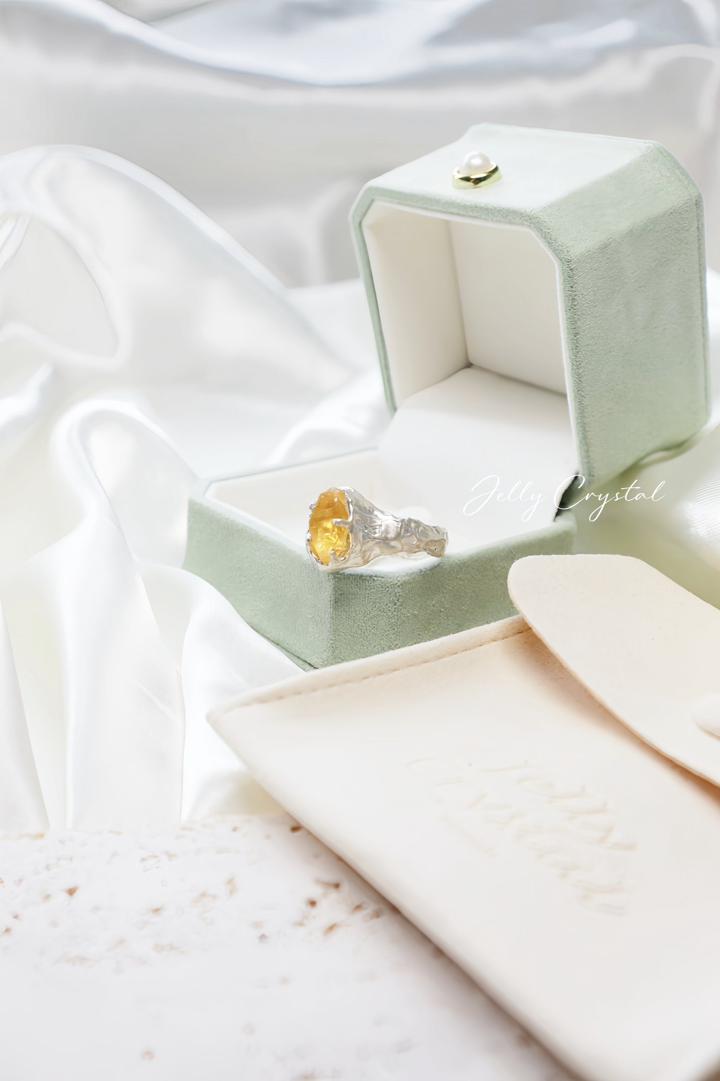 Natural Citrine Silver Ring