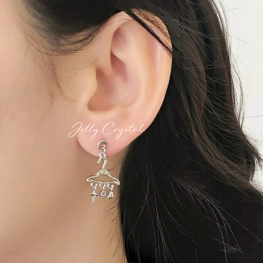 Fashion Closet Hanger Silver Earrings
