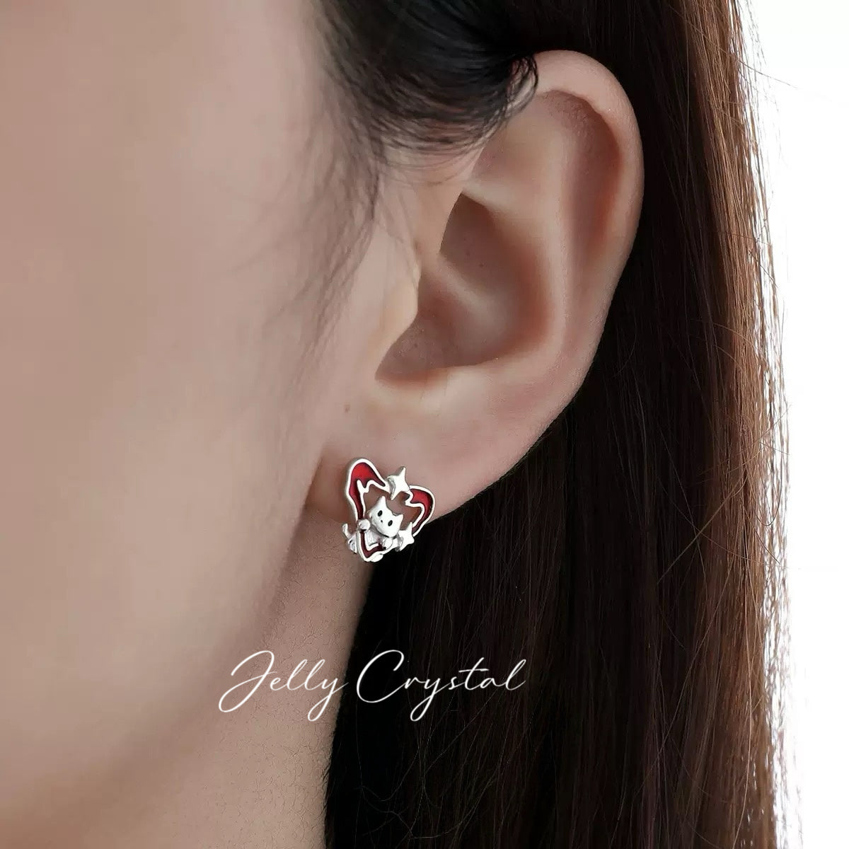 Lucky Suit Kitty Card Stud (Single ONE)