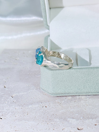 Natural Aquamarine & Apatite Collection in Sterling Sliver
