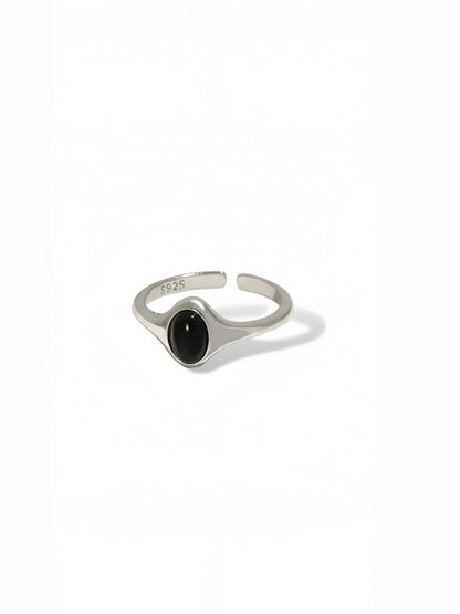 Onyx Nova Ring in Sterling Silver