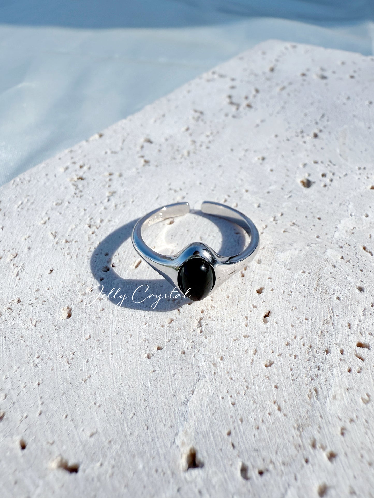 Onyx Nova Ring in Sterling Silver