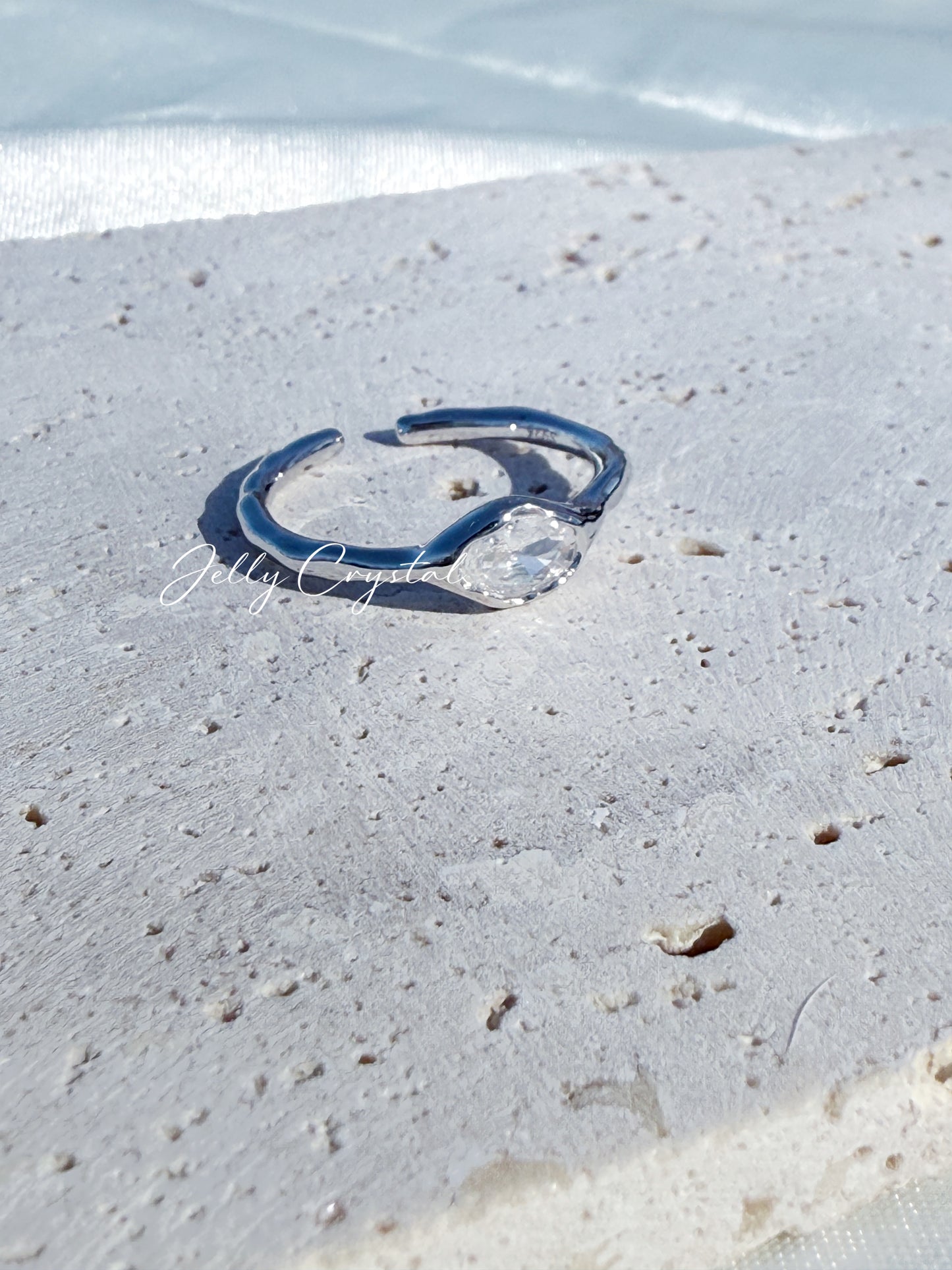 Freeform Zirconia Ring  in Sterling Silver-3 colors