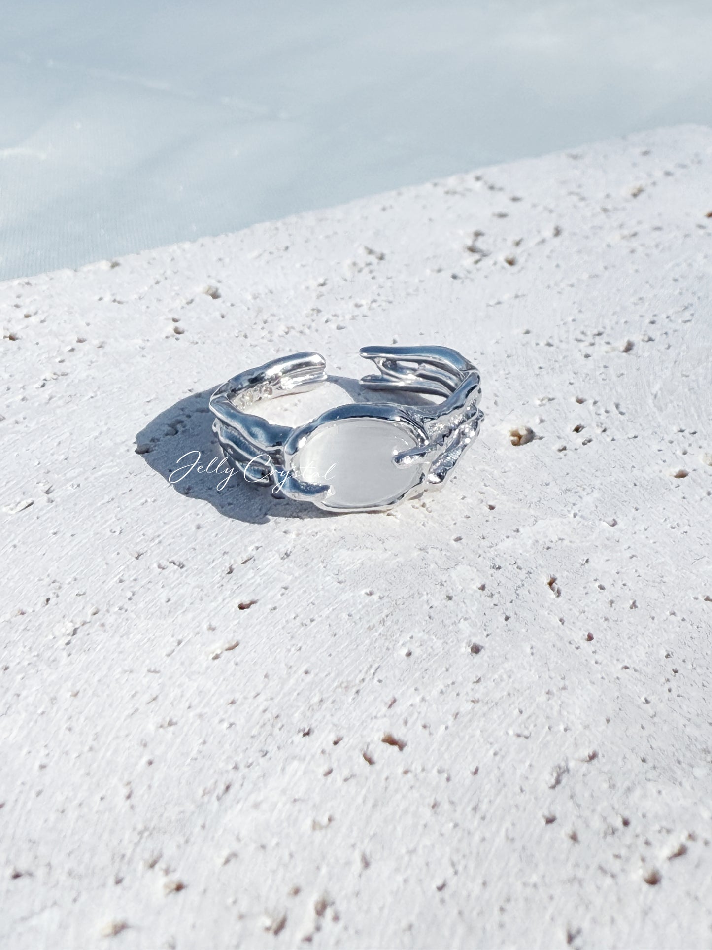 Dual-Claw Chrysoberyl Ring in sterling silver