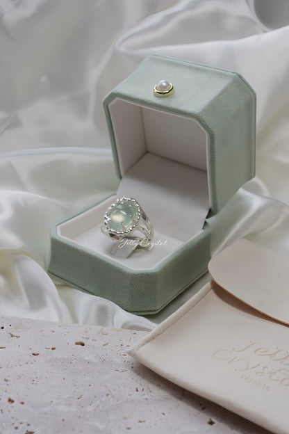 Natural Prehnite Collection in Sterling Silver