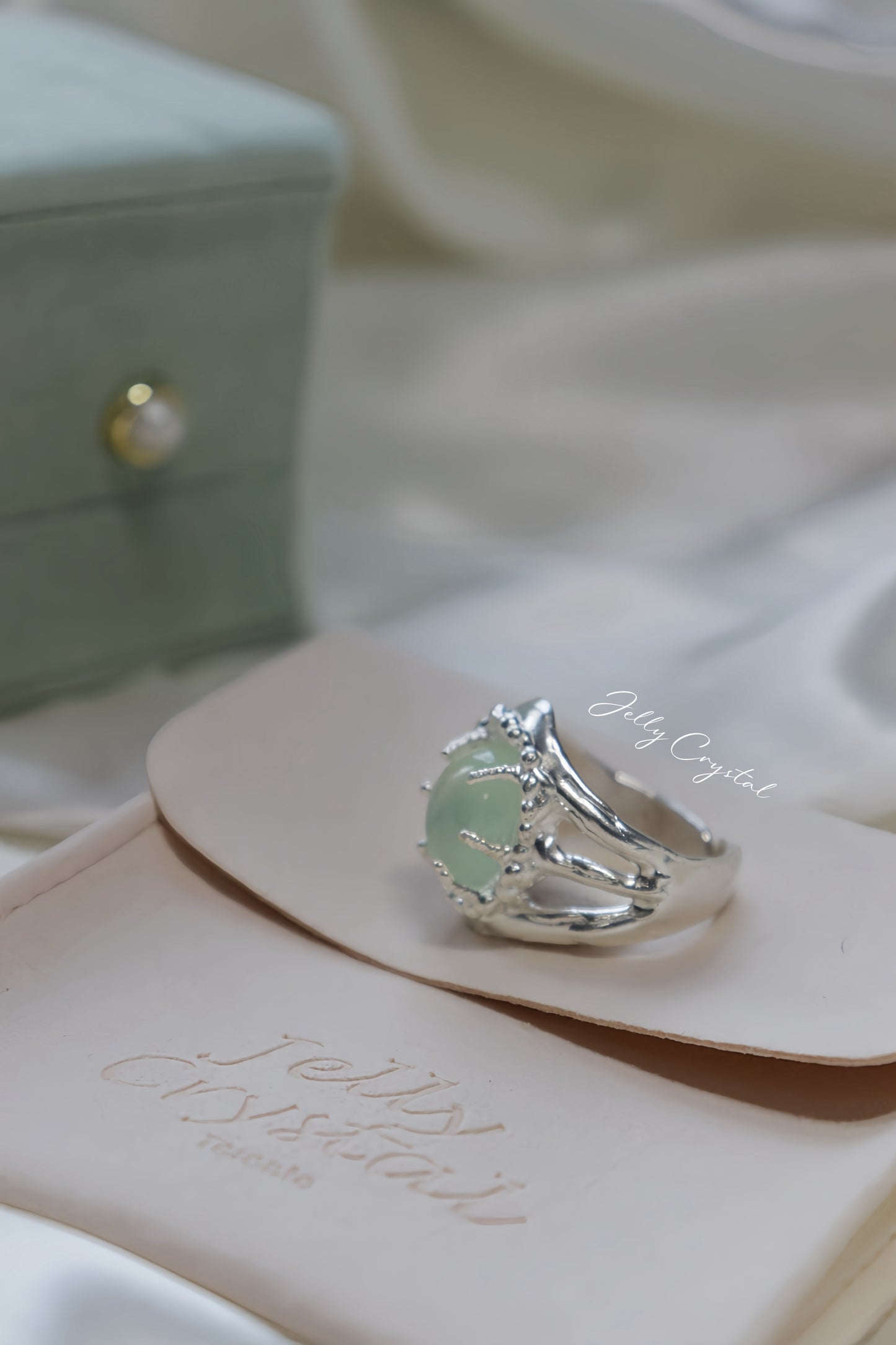 Natural Prehnite Collection in Sterling Silver